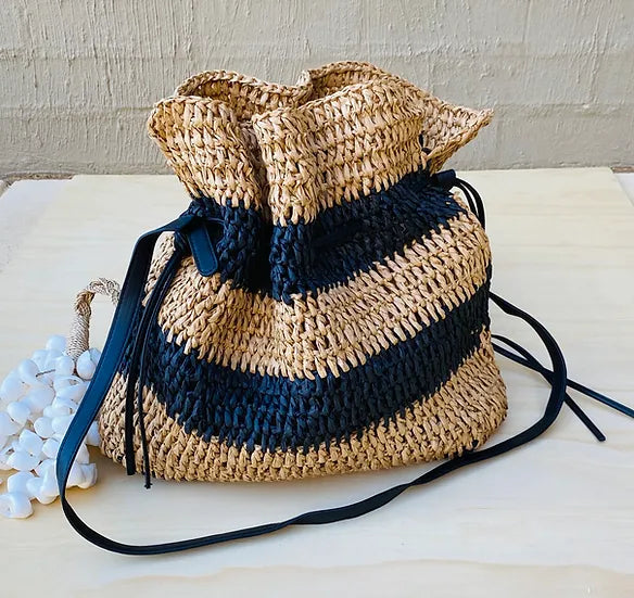 Lacey Drawstring Bucket Bag