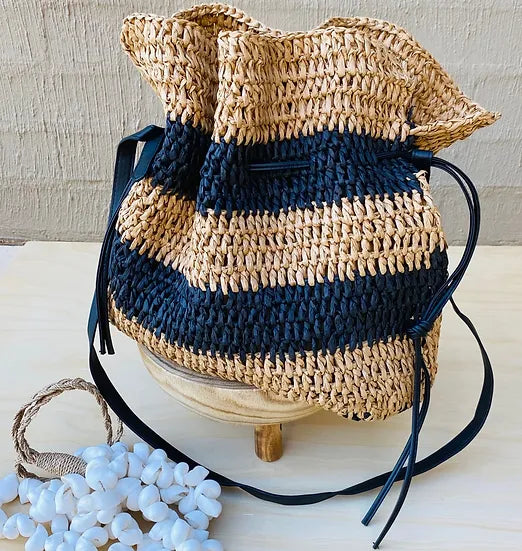 Lacey Drawstring Bucket Bag