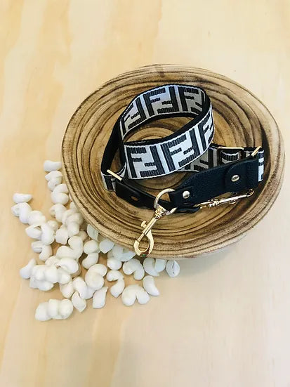 Black & White F Bag Strap