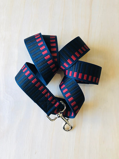 DD Navy Black & Red Leash