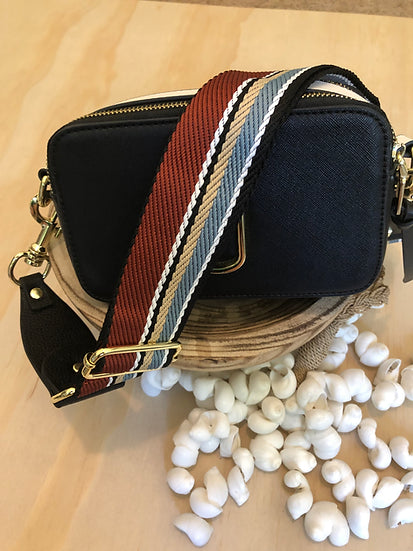 Nautical Burgundy & Blue Bag Strap